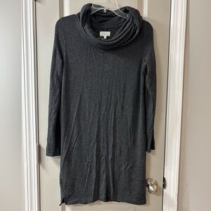 Lou & Grey Charcoal Cowl Neck Dress